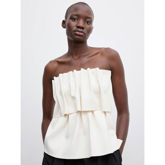 House Of Dagmar Sculpted Tube Top Ivory - 36/S - Picture 3 of 6